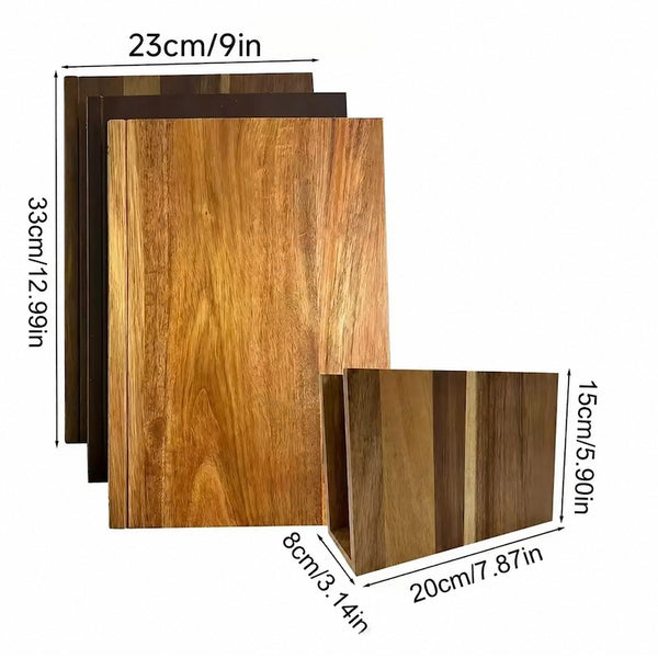 Sakerplus® Acacia Wood Double-Sided Serving Board