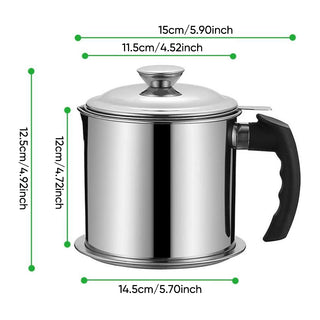 Sakerplus® Stainless Steel Oil Pot with Filter