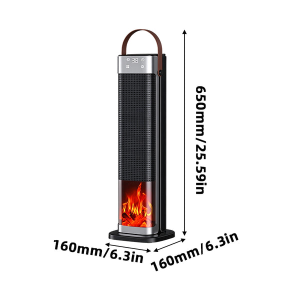 Sakerplus® 1500W Flame Effect Oscillating Space Heater