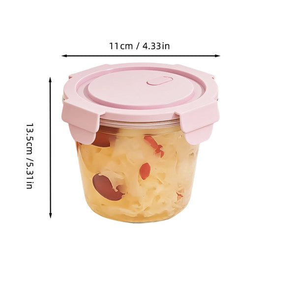Sakerplus® Lidded Glass Food Storage Bowl Set