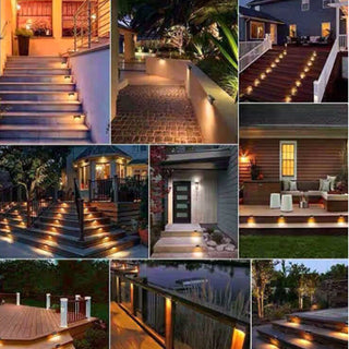 Luces solares para terraza SAKER® para exteriores, paquete de 4