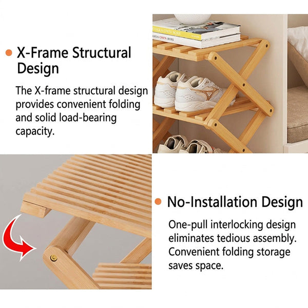 Sakerplus® Vertical Narrow Folding Shoe Storage Rack