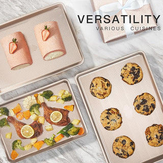 Sakerplus Nonstick Baking Sheet Pan Set