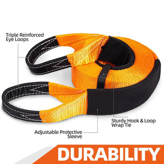 Sakerplus Heavy Duty Elastic Tow Strap