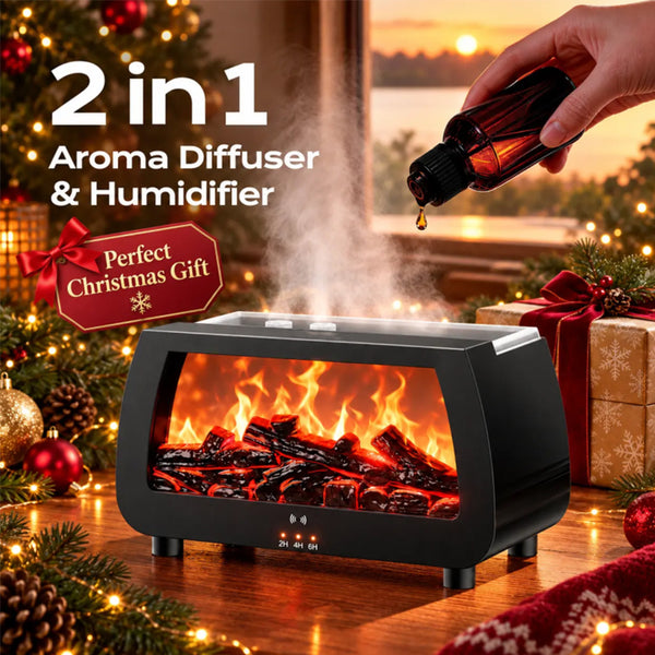 Sakerplus® Sound Reactive Fireplace Essential Oil Diffuser