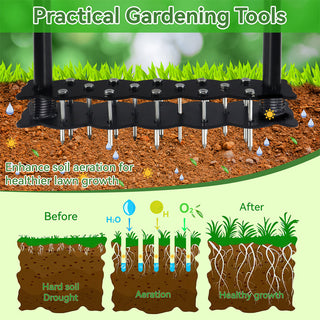 Sakerplus® Heavy Duty Lawn Aerator With Spikes