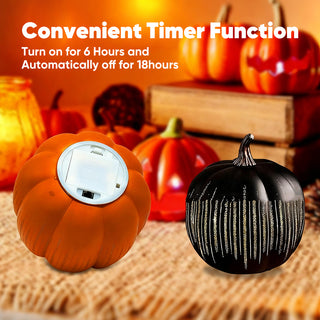 Sakerplus Illuminated Starry Night Glass Pumpkins