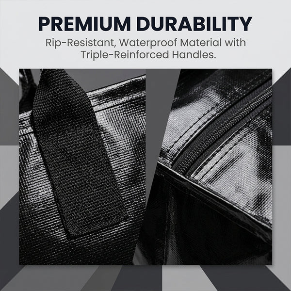 Sakerplus® Foldable Rolling Tote Bag With Wheels