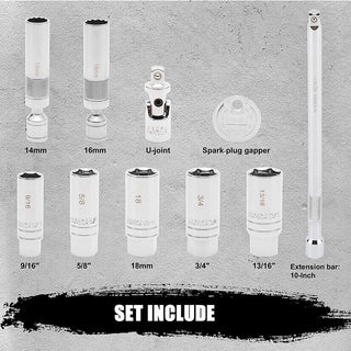 Sakerplus® Magnetic Spark Plug Socket Set