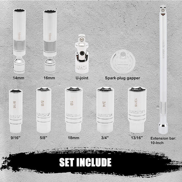 Sakerplus® Magnetic Spark Plug Socket Set