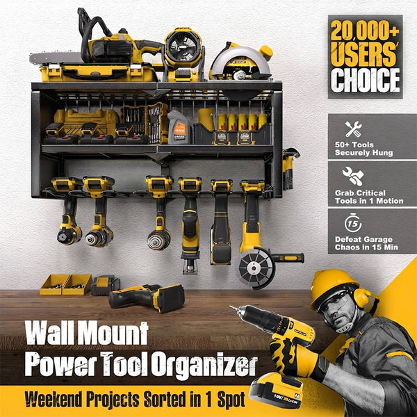 Sakerplus® Wall Mount Power Tool Organizer