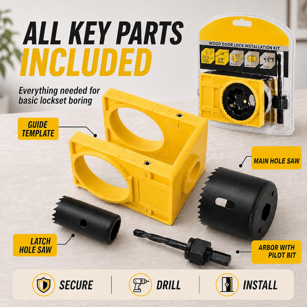 Sakerplus® Door Lock Installation Drilling Kit