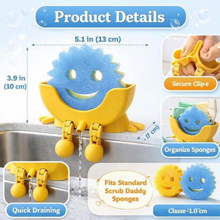 Sakerplus® Lindo Portaesponjas Sonriente con Drenaje