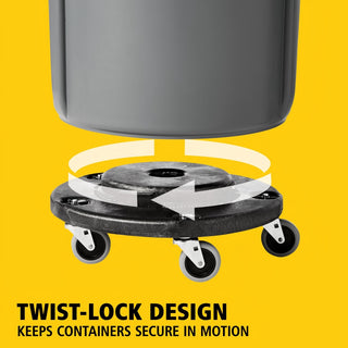 Sakerplus® Round Trash Can Dolly Cart