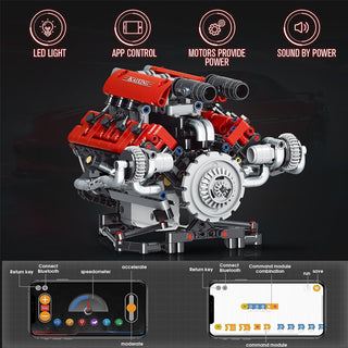 Sakerplus® V8 Working Car Engine Kit