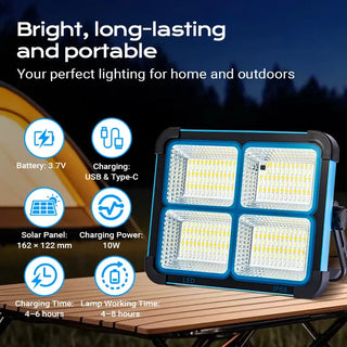 Sakerplus® Solar Rechargeable LED Work Light