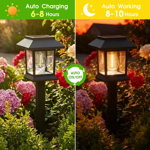 Sakerplus® Waterproof Auto On/Off Solar Pathway Lights