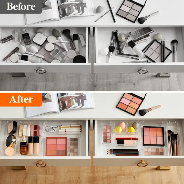 Sakerplus® Clear Drawer Organizer Trays For Storage