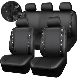 Sakerplus® Luxury Leather Bling Car Seat Covers