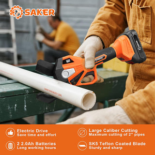 Sakerplus 18V Electric PVC Pipe Cutter