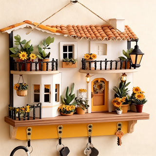 Sakerplus® Sunflower Cottage Wooden Key Holder