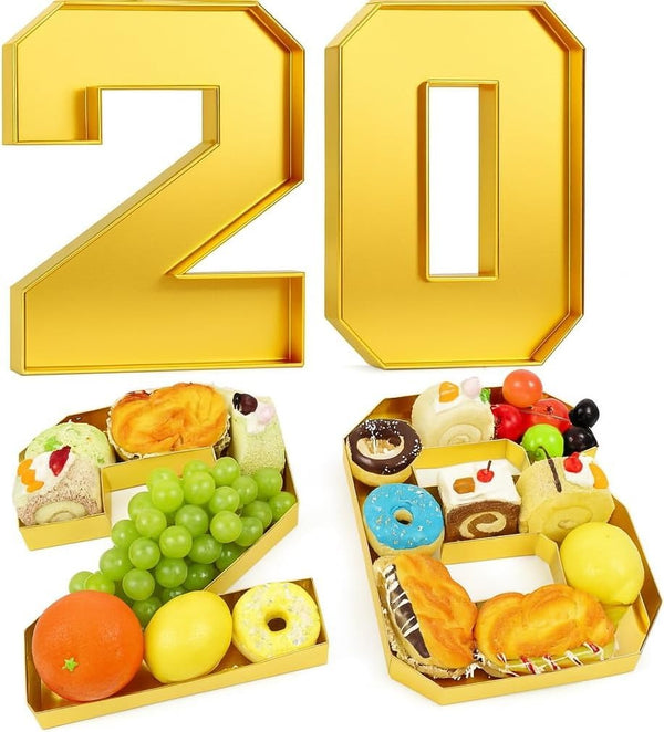 Sakerplus® 2026 Fillable Charcuterie Number Serving Tray