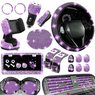 Sakerplus® 27-Piece Bling Car Accessories Set
