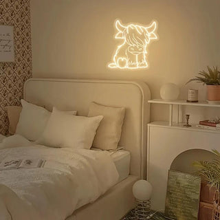 Sakerplus® Highland Cow LED Neon Light