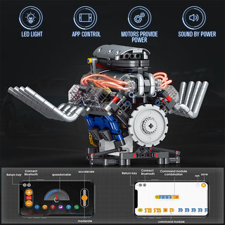 Sakerplus® V8 Working Car Engine Kit