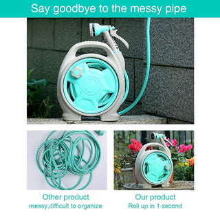 Carrete de manguera de jardín portátil retráctil Sakerplus®