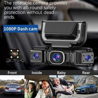 Sakerplus® 4 Channel Dash Cam Front Rear
