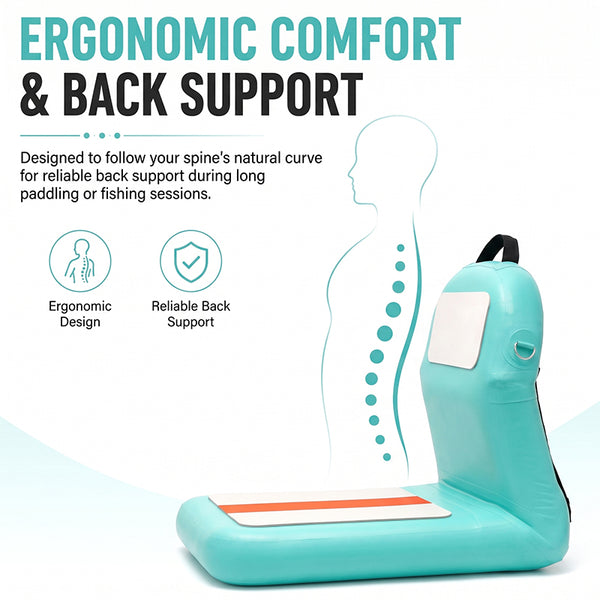 Sakerplus® Ergonomic Inflatable Kayak Seat With Backrest
