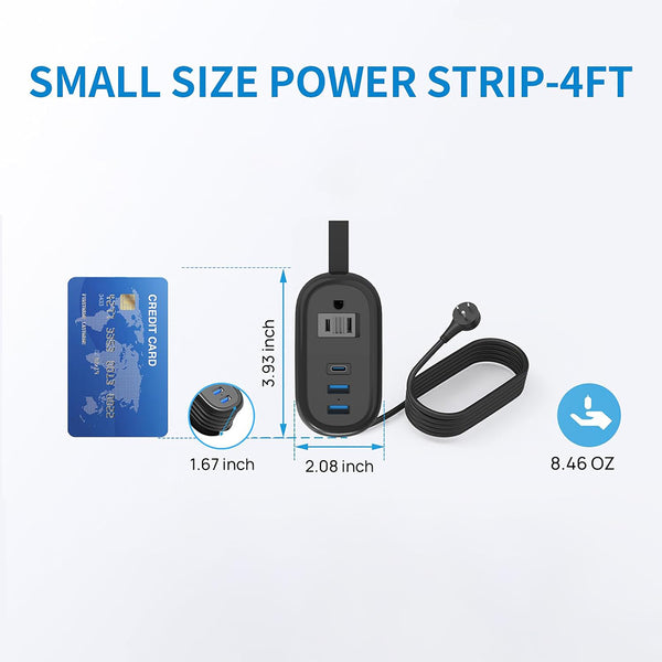 Regleta de viaje Sakerplus® con puertos USB