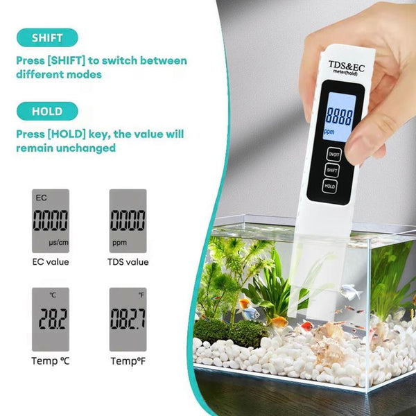 Probador de agua digital TDS EC Sakerplus®