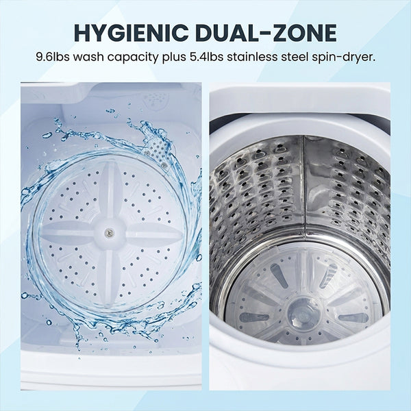 Sakerplus® Twin Tub Mini Washer and Dryer Combo