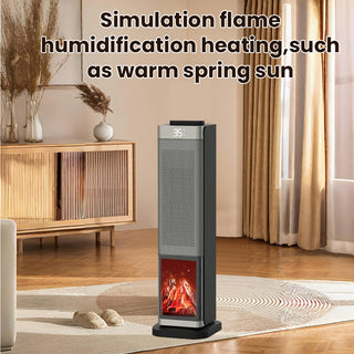 Sakerplus® Oscillating Electric Fireplace Tower Heater