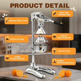 Sakerplus® Hand Press Juicer with Suction Base