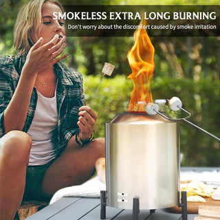 Sakerplus Tabletop Stainless Steel Fire Pit