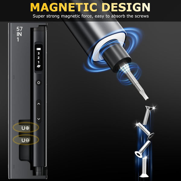 Juego de destornilladores de precisión con puntas magnéticas Sakerplus® 57 en 1
