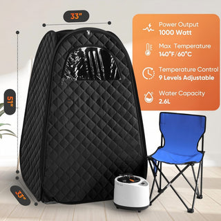 Sakerplus® Portable Foldable Steam Sauna Tent