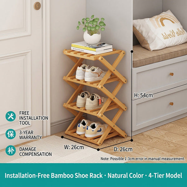 Sakerplus® Vertical Narrow Folding Shoe Storage Rack