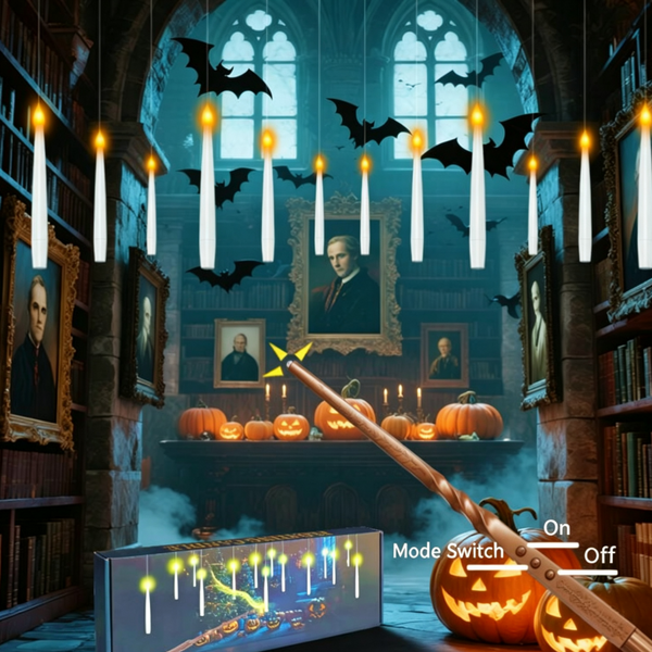 Sakerplus® Floating Flameless LED Taper Candle Set