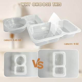 Sakerplus® Two Compartment Snackle Box Container
