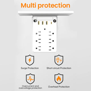Sakerplus Multi-plug outlet with night light