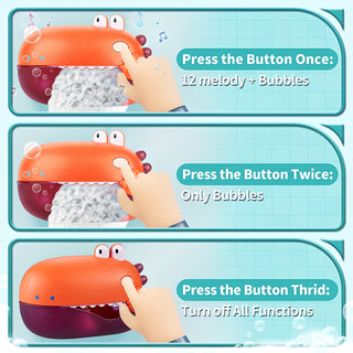 Sakerplus® Dinosaur Bath Bubble Machine Toy