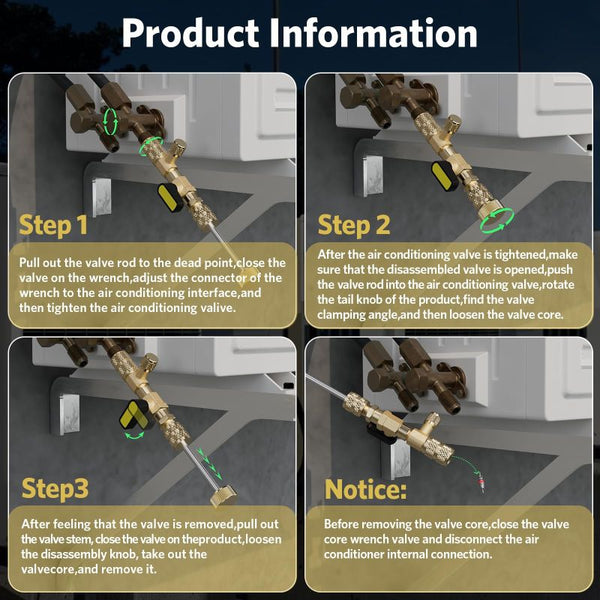 Sakerplus® AC Valve Core Remover Installer Tool