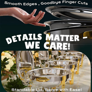 Sakerplus® Round Stainless Steel Chafing Set