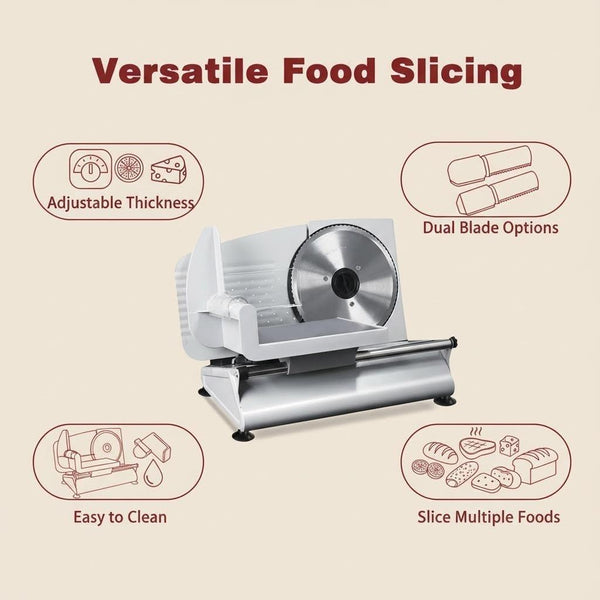 Sakerplus® Electric Meat Slicer Machine