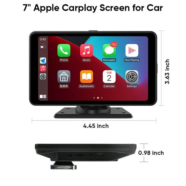 Pantalla inalámbrica Sakerplus® Carplay con cámara para salpicadero 4K