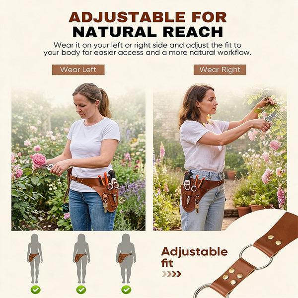Saker® Leather Garden Tool Belt Holster